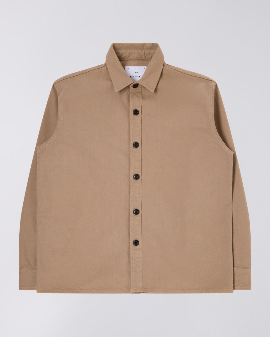 Edwin || Sebastian Shirt LS - Dark Brown Washed Edwin