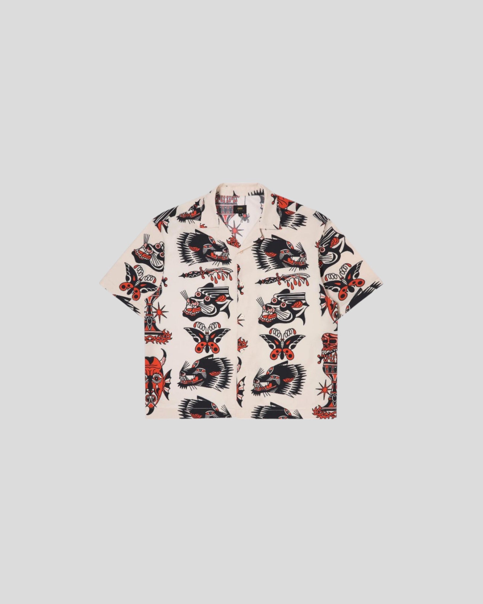 Edwin || Teide Flash Shirt SS AOP Poplin - Multicolor Edwin