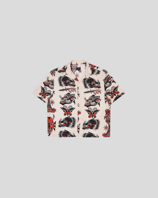 Edwin || Teide Flash Shirt SS AOP Poplin - Multicolor Edwin