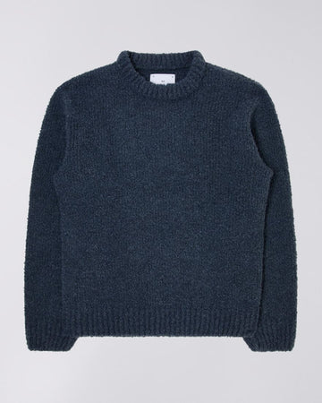 Edwin || DunT extured Sweat Knit - Ink garment washed Edwin