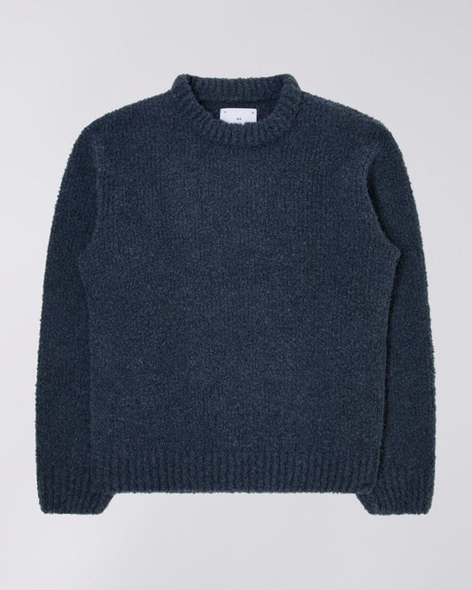 Edwin || DunT extured Sweat Knit - Ink garment washed Edwin