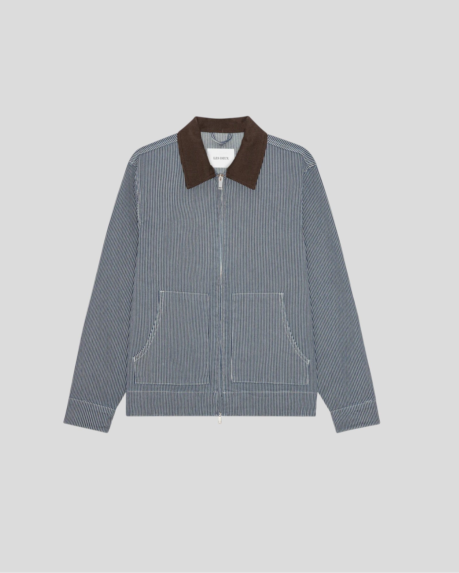 Les Deux || Robert Striped Jacket - Dark Navy Les Deux