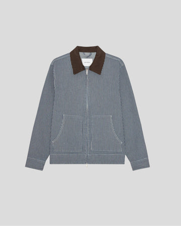 Les Deux || Robert Striped Jacket - Dark Navy Les Deux