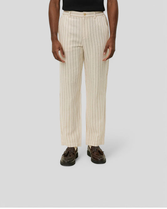 Les Deux || Pino Striped Linen Pants - Ivory Les Deux