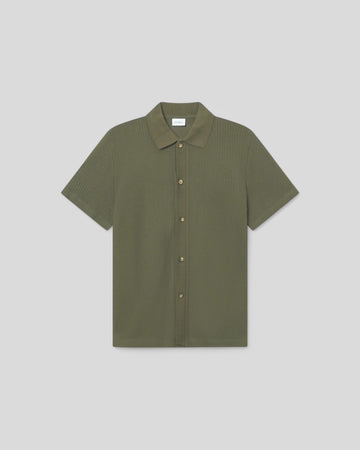 Les Deux || Axel SS Shirt - Olive Night Les Deux