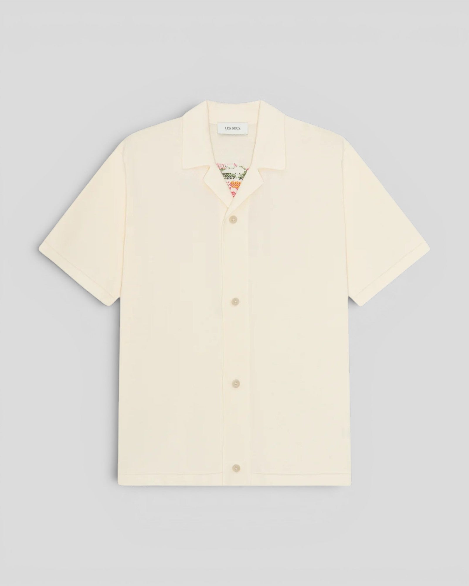 Les Deux || Bouquet Knitted SS Shirt - Eggnog White Les Deux