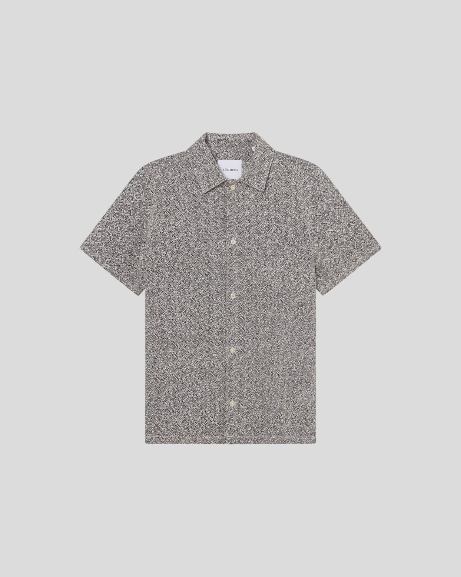 Les Deux || Hector AOE Paisley SS Shirt - Black Les Deux