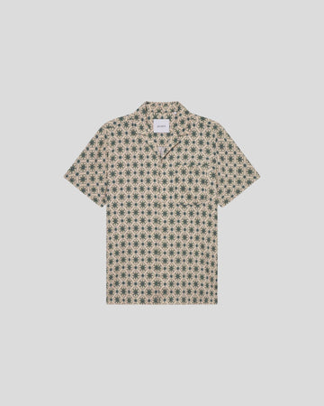 Les Deux || Lukas AOP Tapestry SS Shirt - Ivory Les Deux