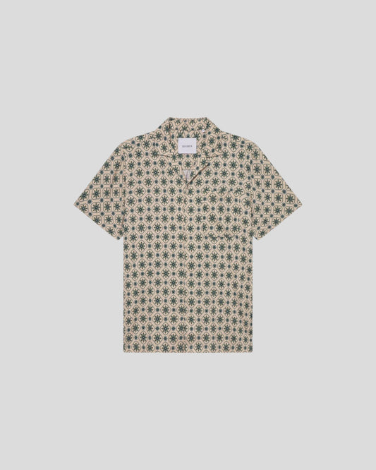 Les Deux || Lukas AOP Tapestry SS Shirt - Ivory Les Deux