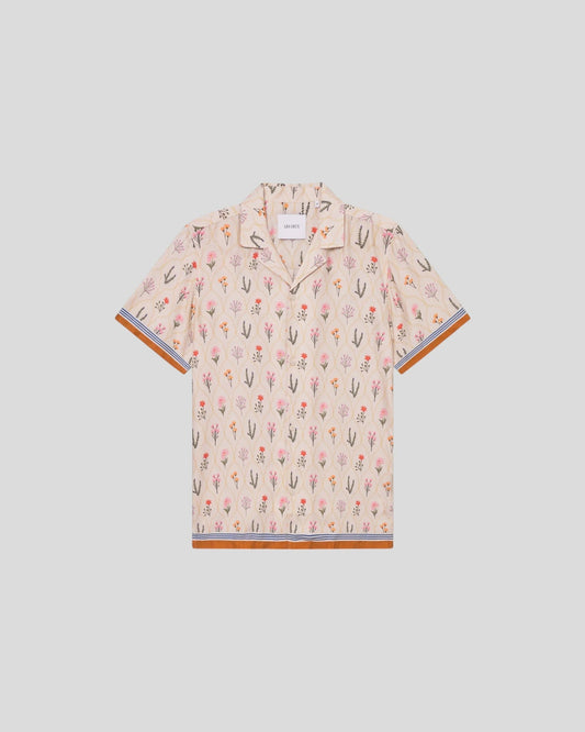 Les Deux || Lukas AOP Wild Flowers SS Shirt - Ivory Les Deux