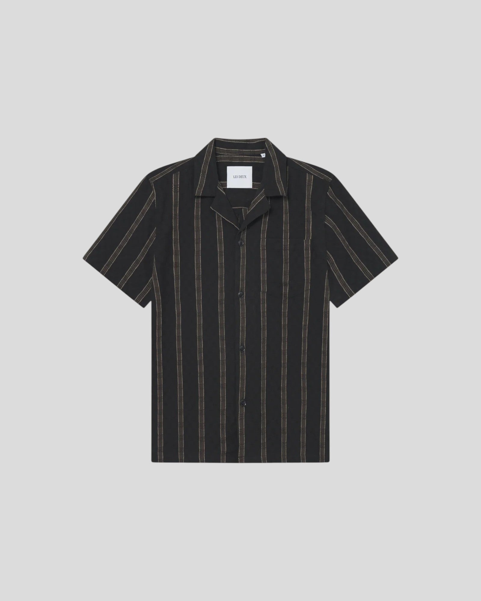 Les Deux || Lukas Check Dobby SS Shirt - Black Les Deux