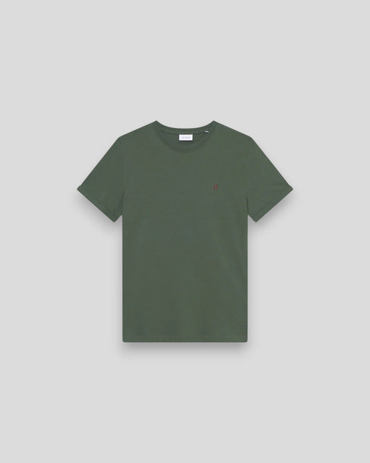 Les Deux || Norregaard Contrast T-shirt - Duffel Bag Green Les Deux
