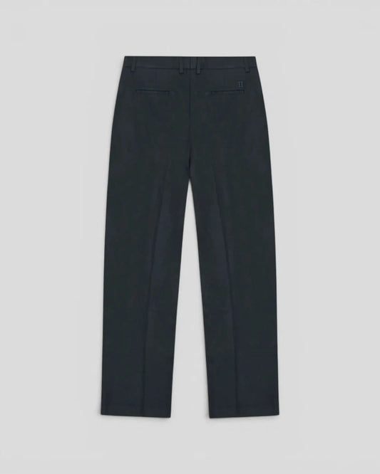 Les Deux || Pleated Twill Suit Pants - Dark Blue Night Les Deux