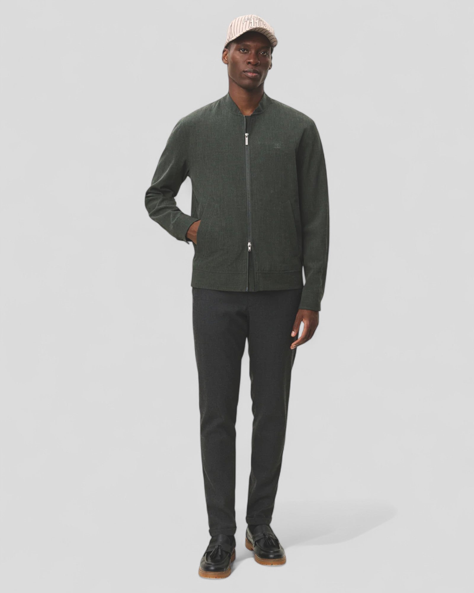 Les Deux || Como Reg Light Twill Bomber Jacket - Duffel Bag Les Deux