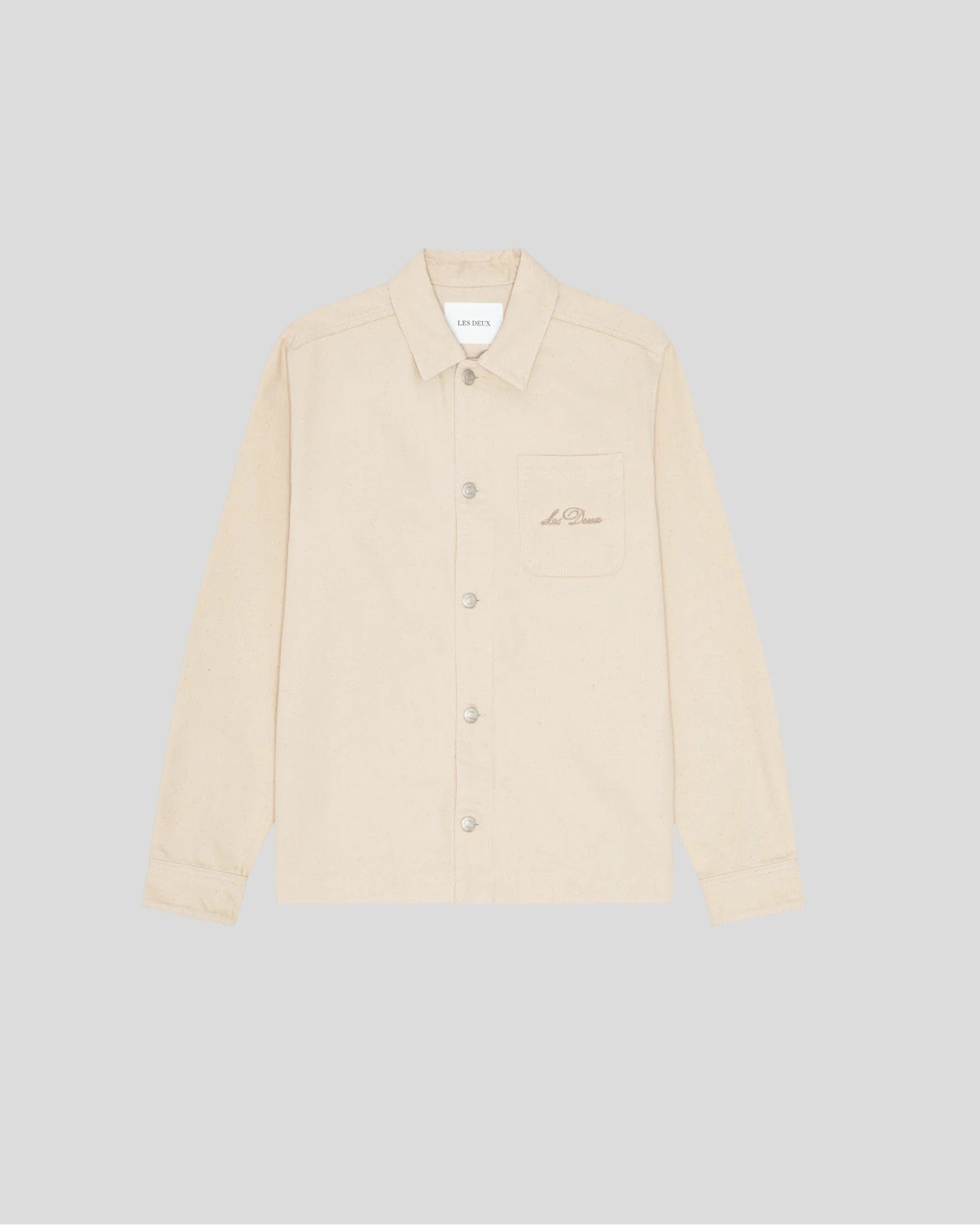 Les Deux || Layton Faience Twill Overshirt - Ivory Les Deux