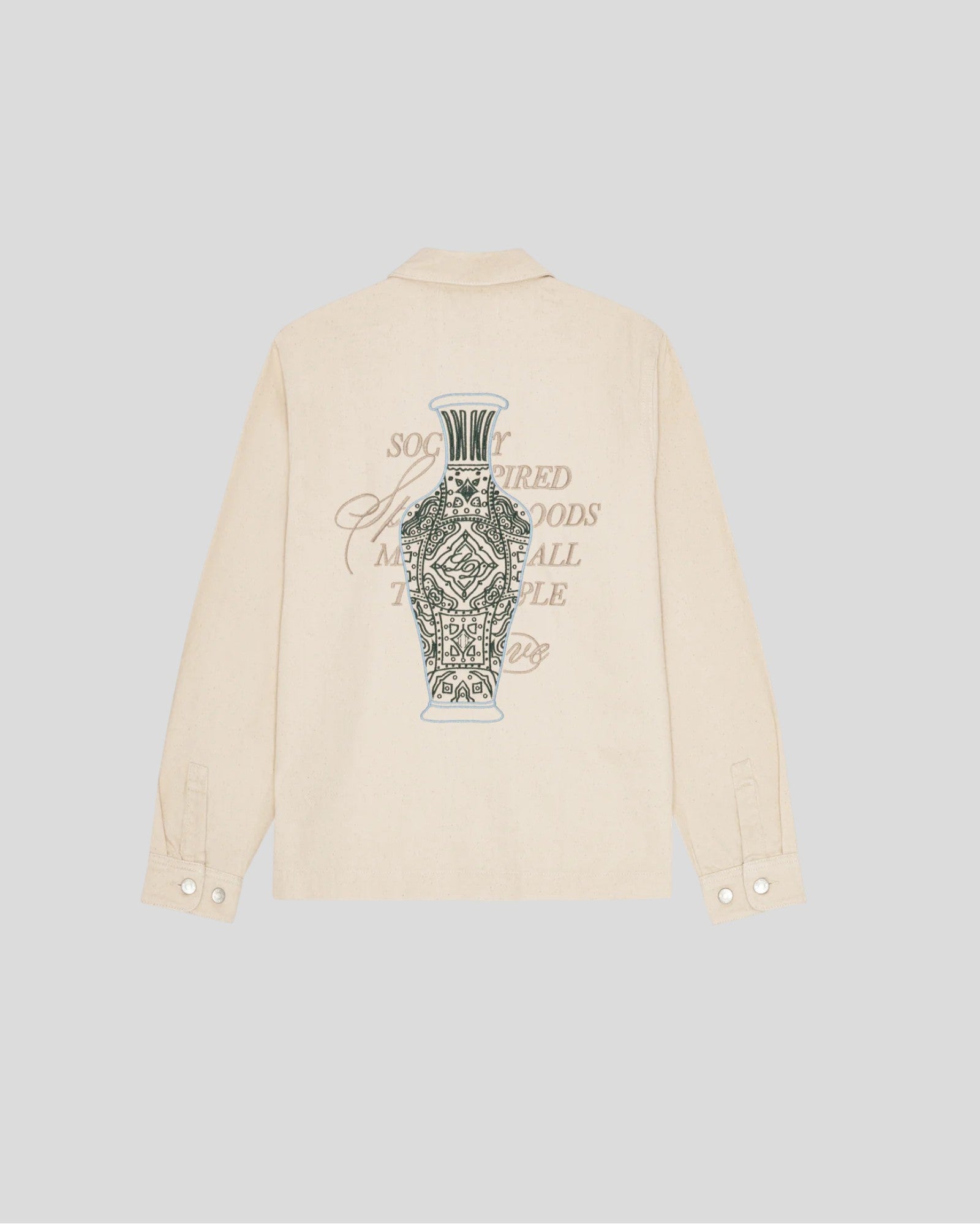 Les Deux || Layton Faience Twill Overshirt - Ivory Les Deux