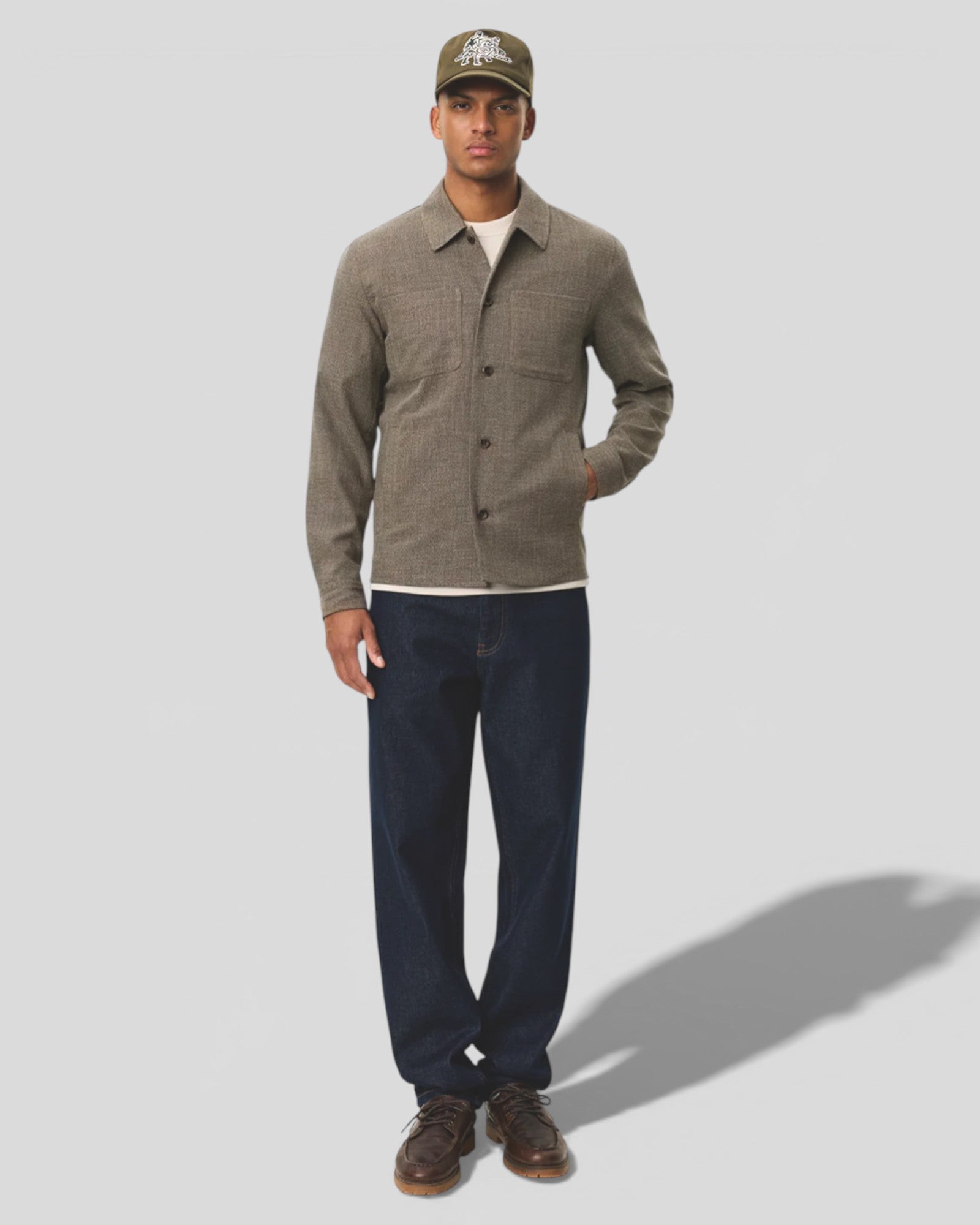 Les Deux || Marseille Melange Jacket - Teak Brown Les Deux
