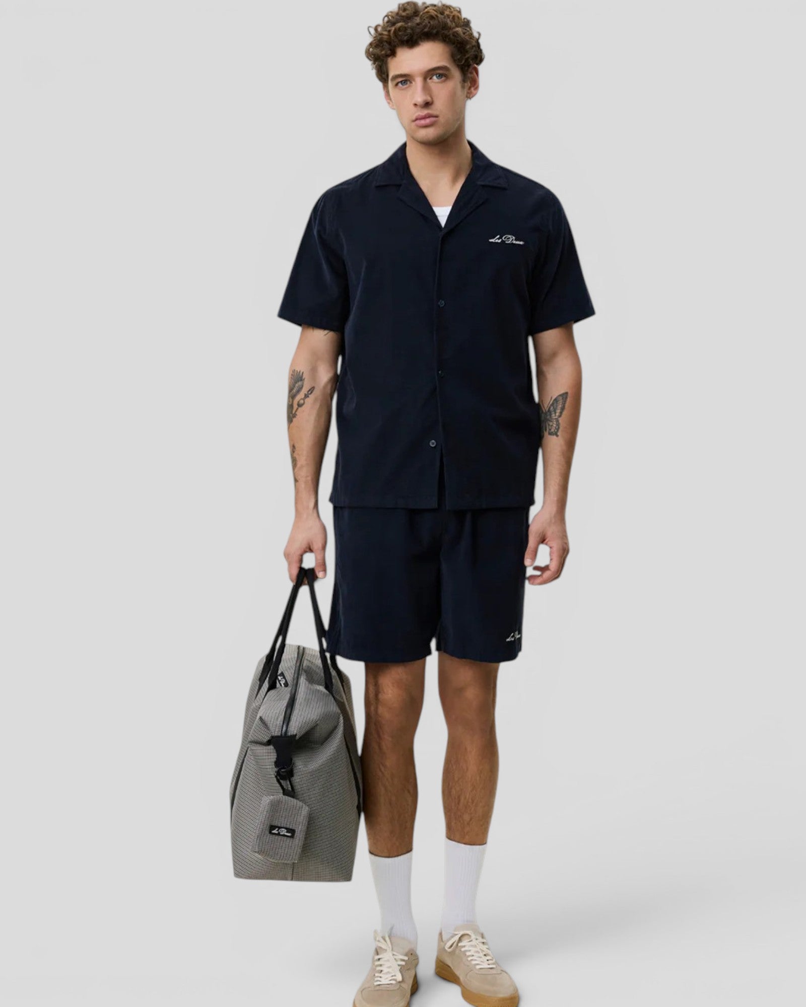 Les Deux || Signature Mini Cord SS Shirt - Dark Blue Night Les Deux