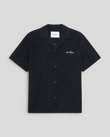 Les Deux || Signature Mini Cord SS Shirt - Dark Blue Night Les Deux