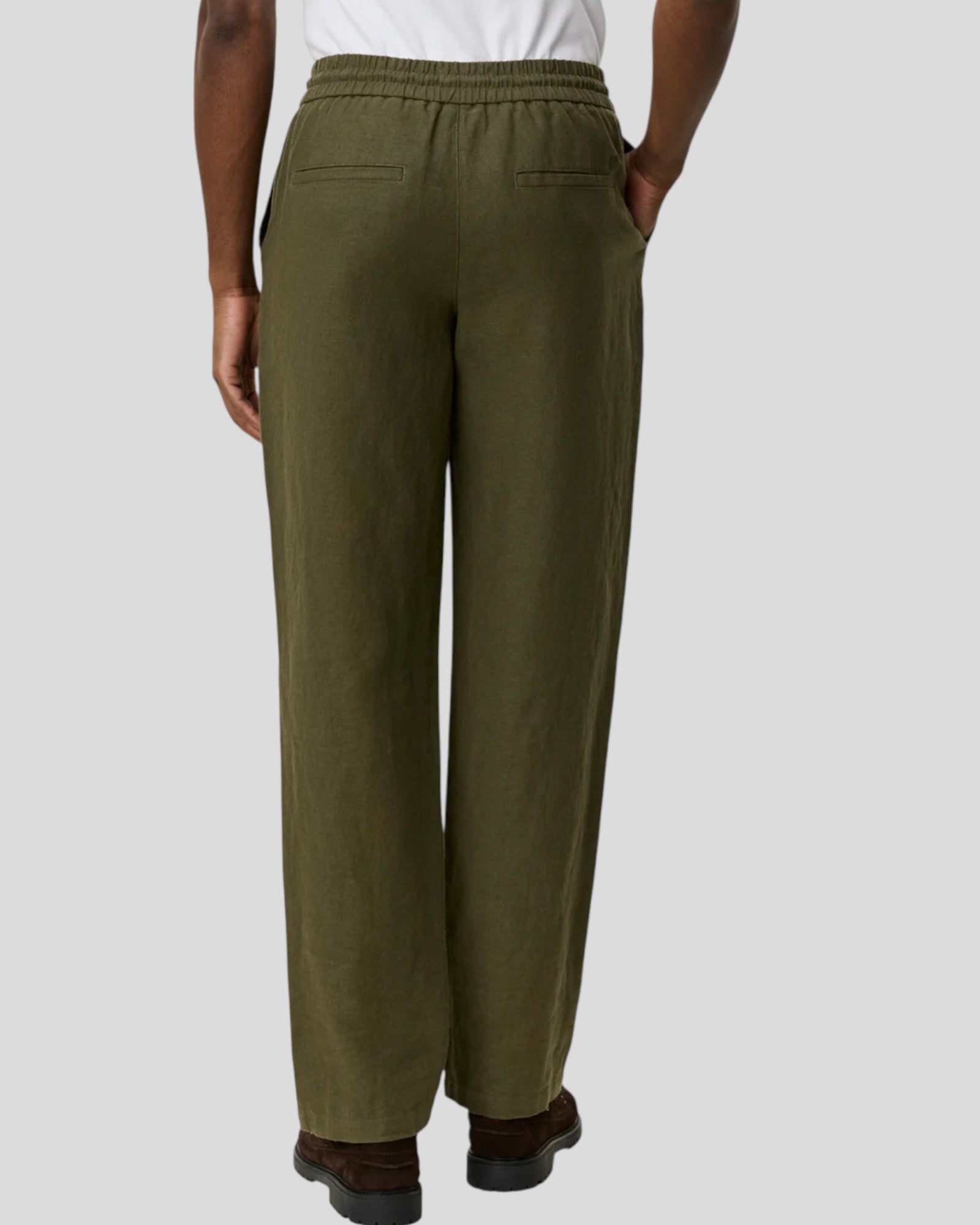 Les Deux || Patrick Linen Pants - Olive Night Les Deux
