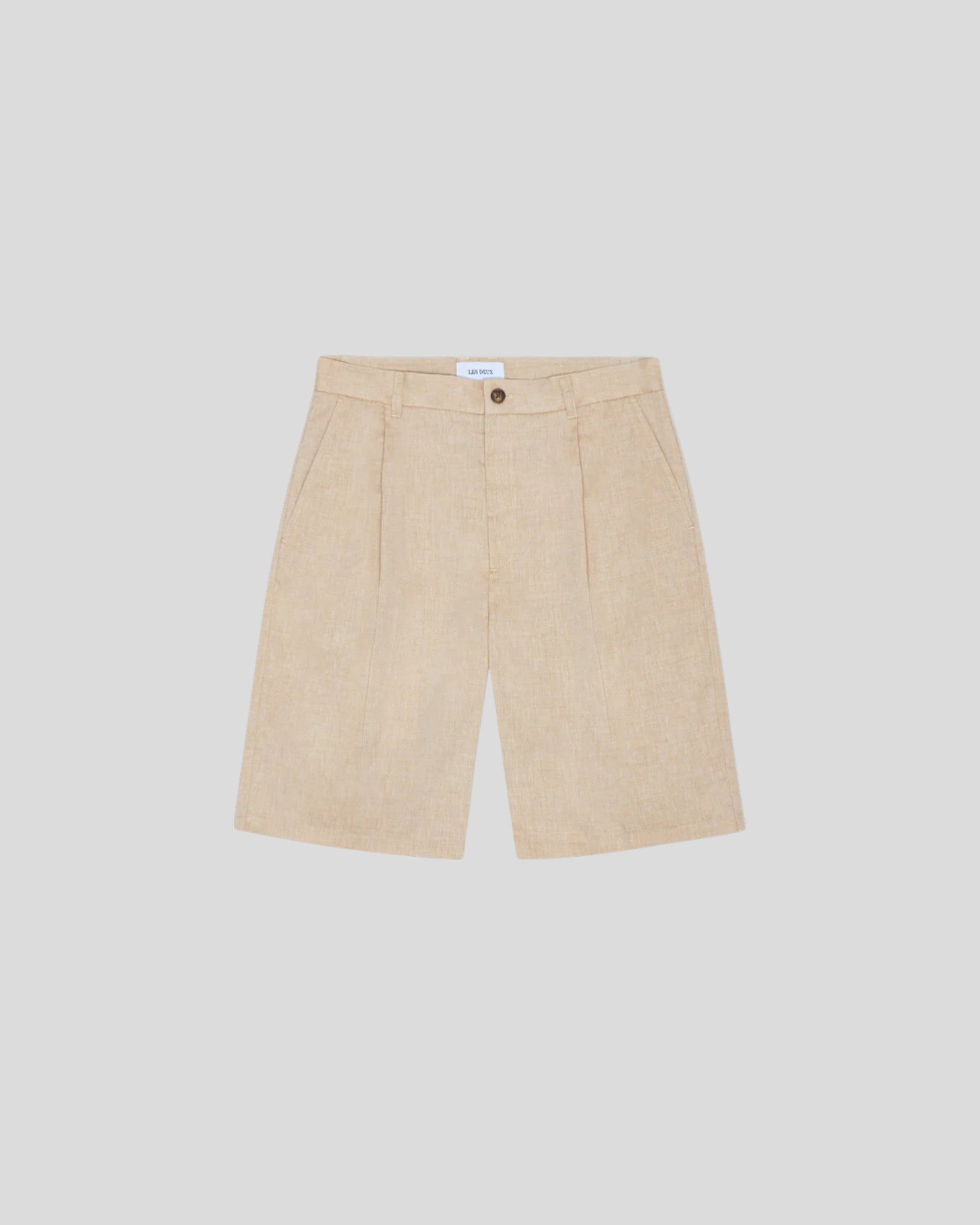 Les Deux || Reece Pleated Slub Short - Light Sand Les Deux