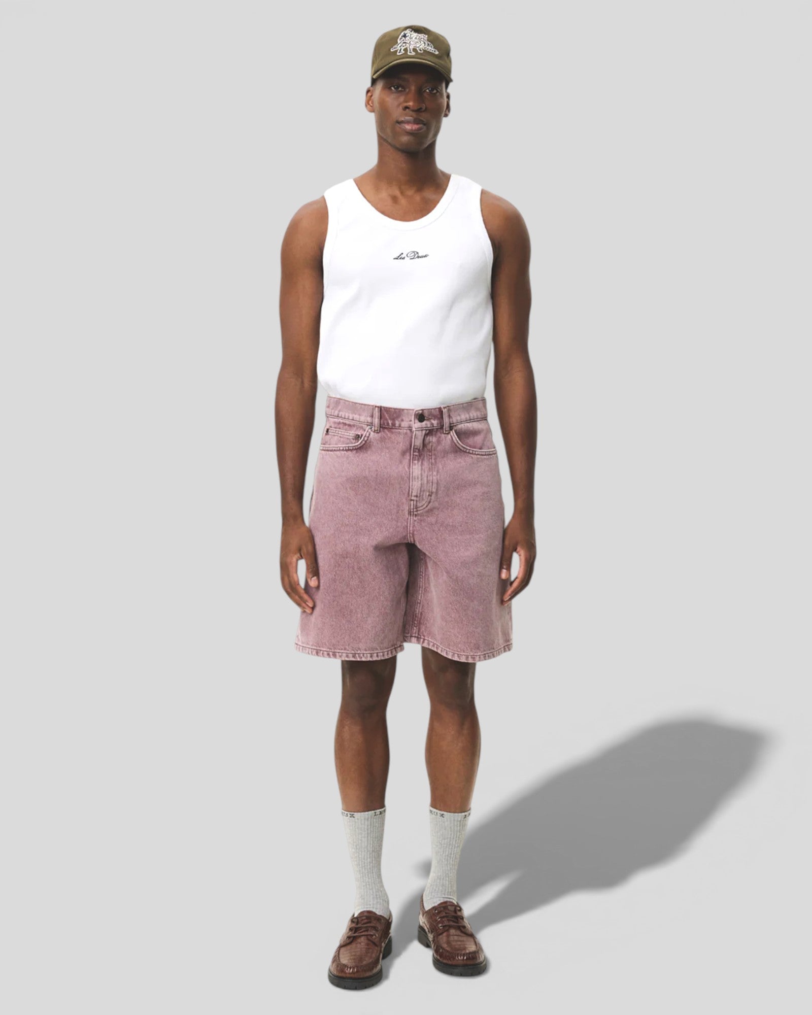 Les Deux || Ryder Light Pink Denim Short - Light Pink Denim Wash Les Deux