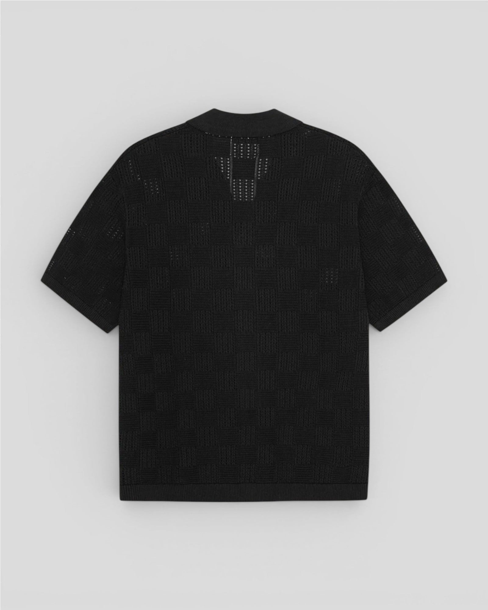 Les Deux || Squared Knitted SS Shirt - Black Les Deux