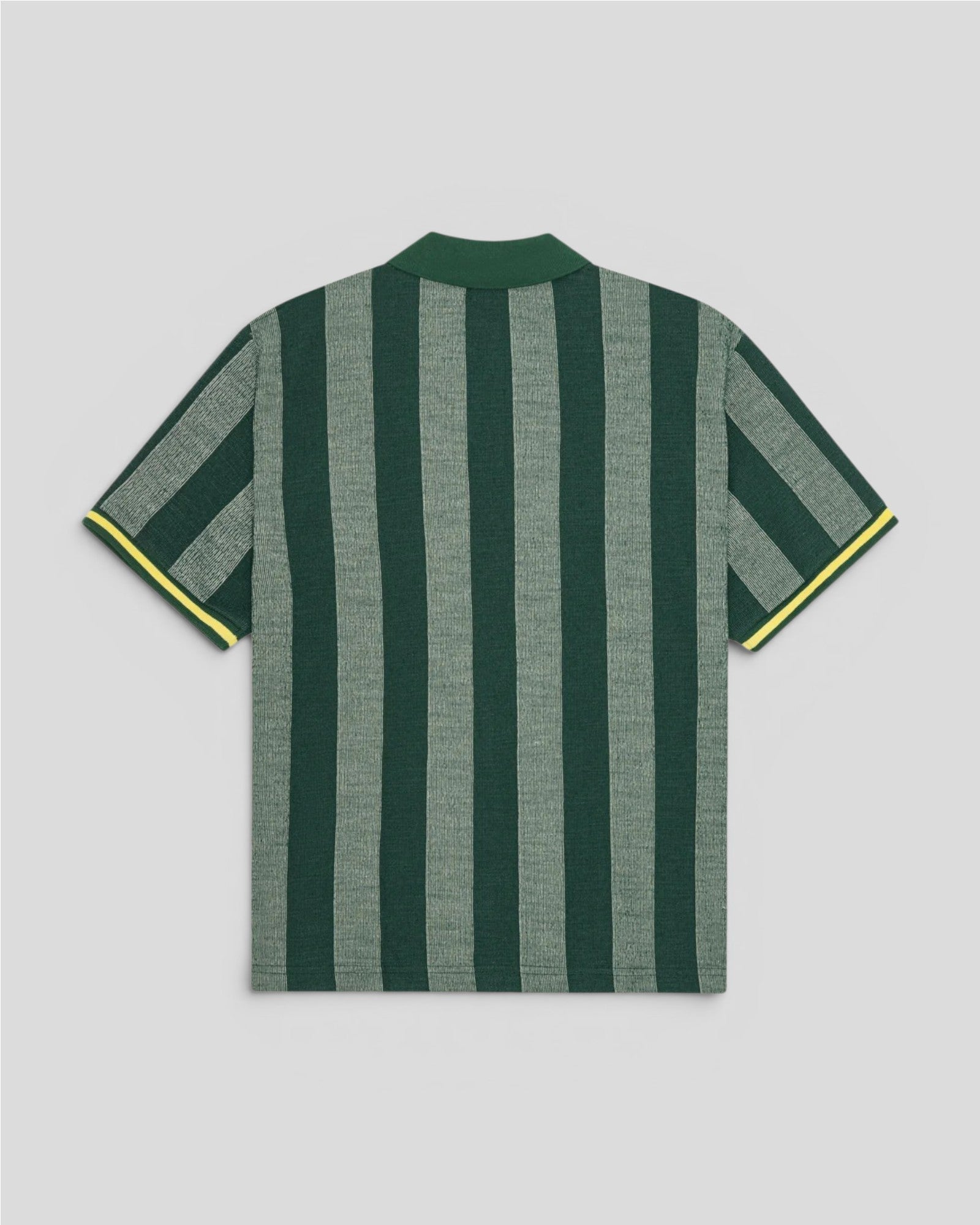 Les Deux || Stripe Jacquard Football Jersey - Pine Green Les Deux