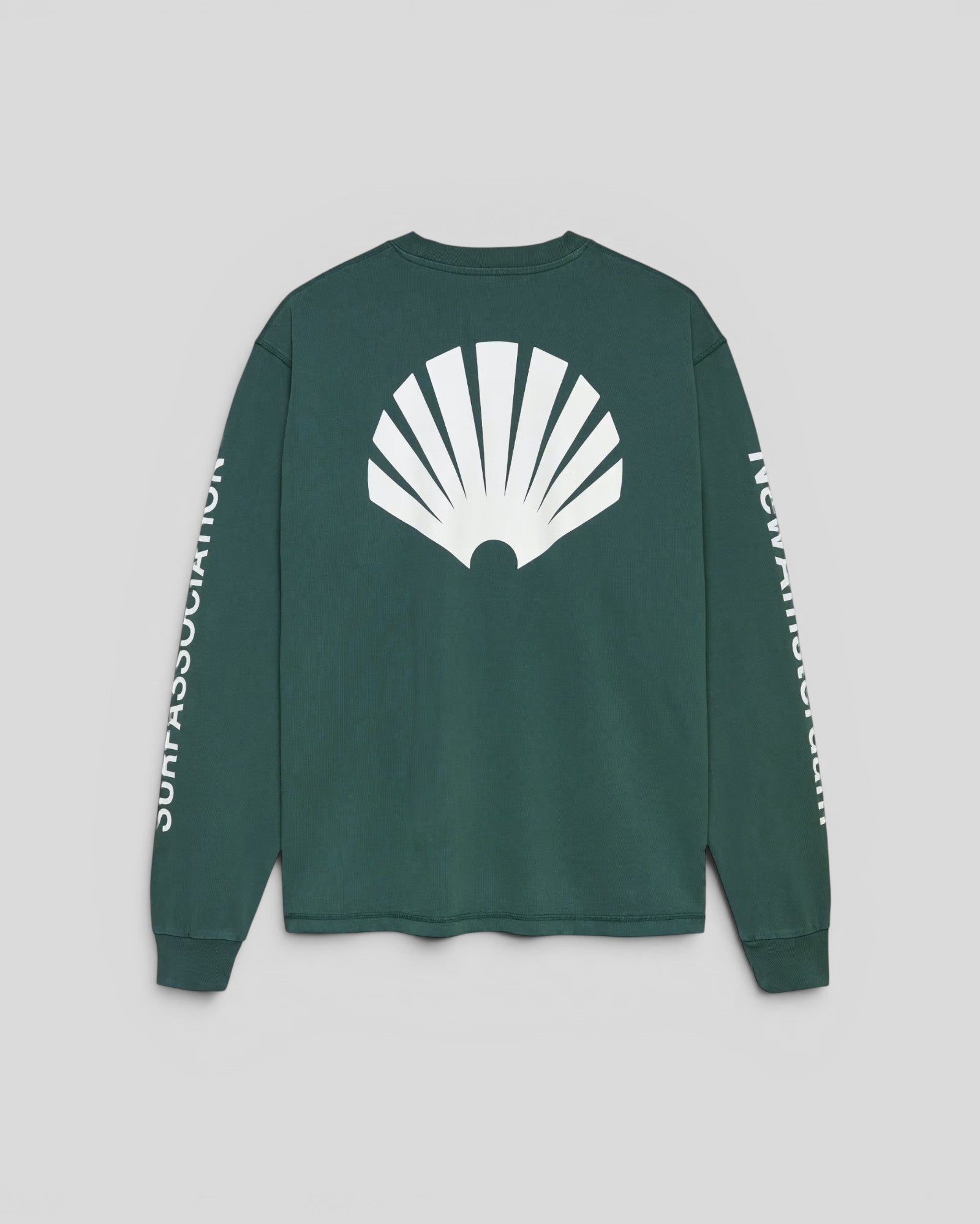 New Amsterdam || Logo Longsleeve - Bottle Green / White - M' New Amsterdam Surf Association