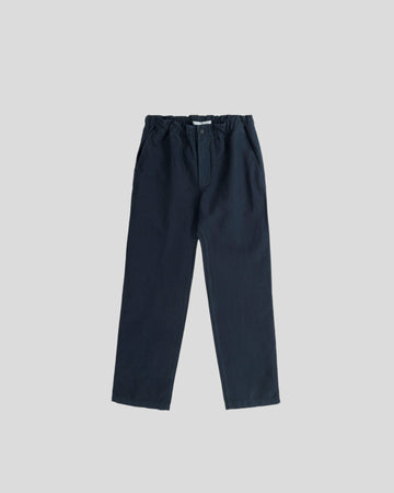 Norse projects || Ezra Relaxed Cotton Linen Trousers - Dark Navy Norse Projects