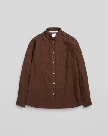 Norse Projects || Anton Organic Flannel - Rust Brown