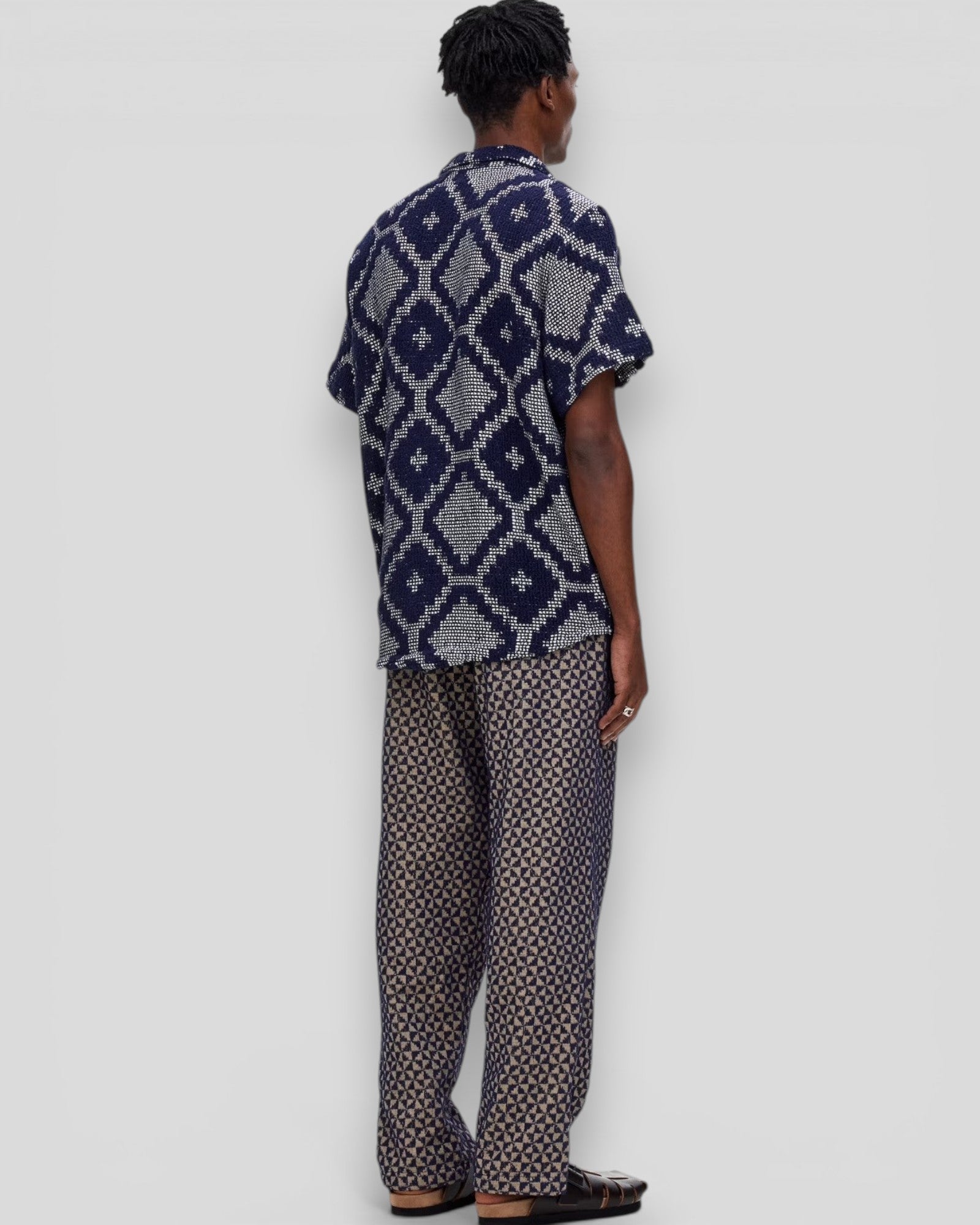 Oas || Trastevere Cuba Crochet Shirt - Navy OAS Compagny
