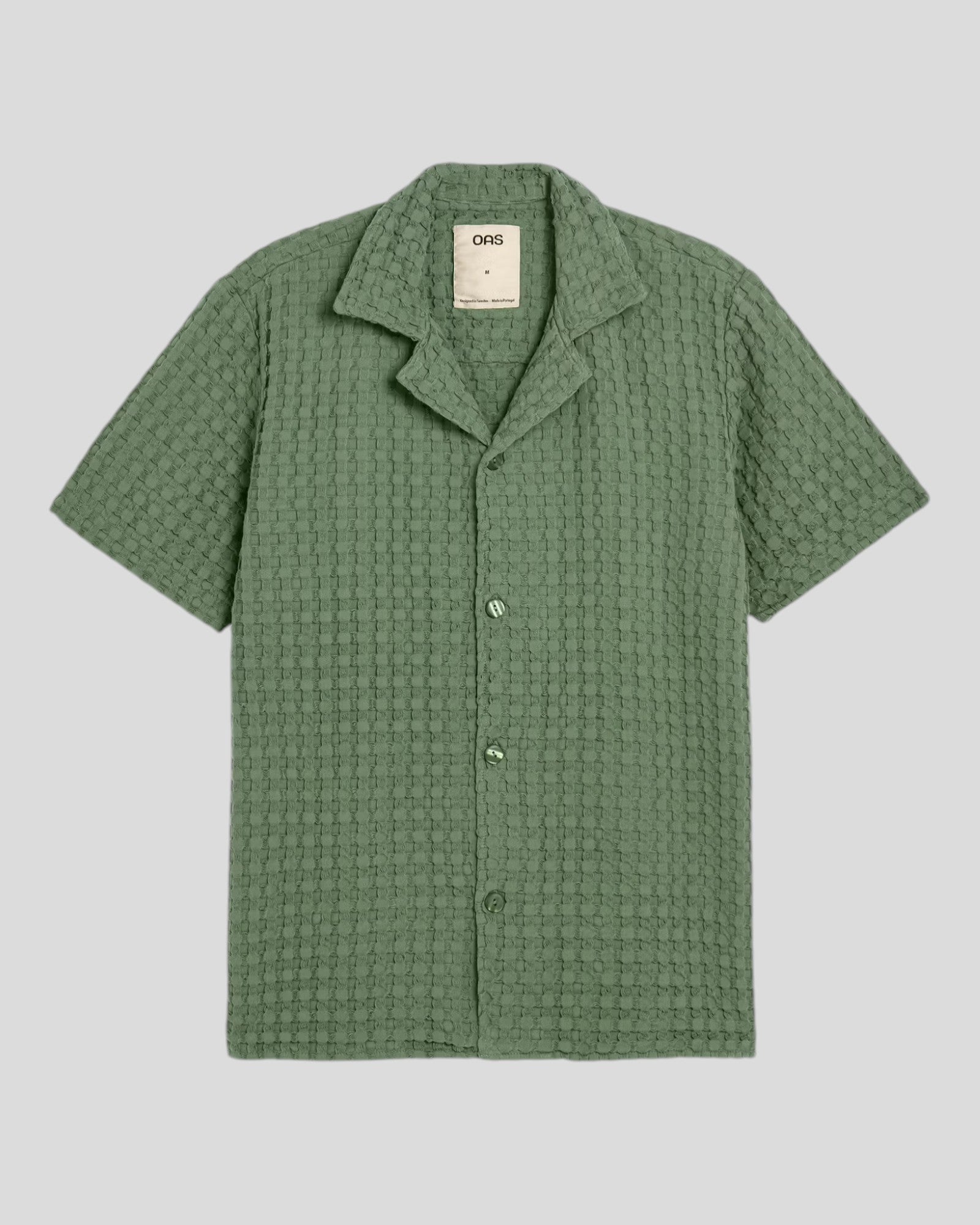 Oas || Waffle Cuba Shirt - Green OAS Compagny