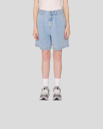 Obey || Eli Denim Pleated Short - Cirrus Obey