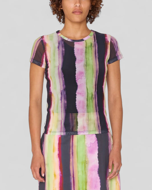 Obey || Midori Mesh SS - Stripe Multi Obey
