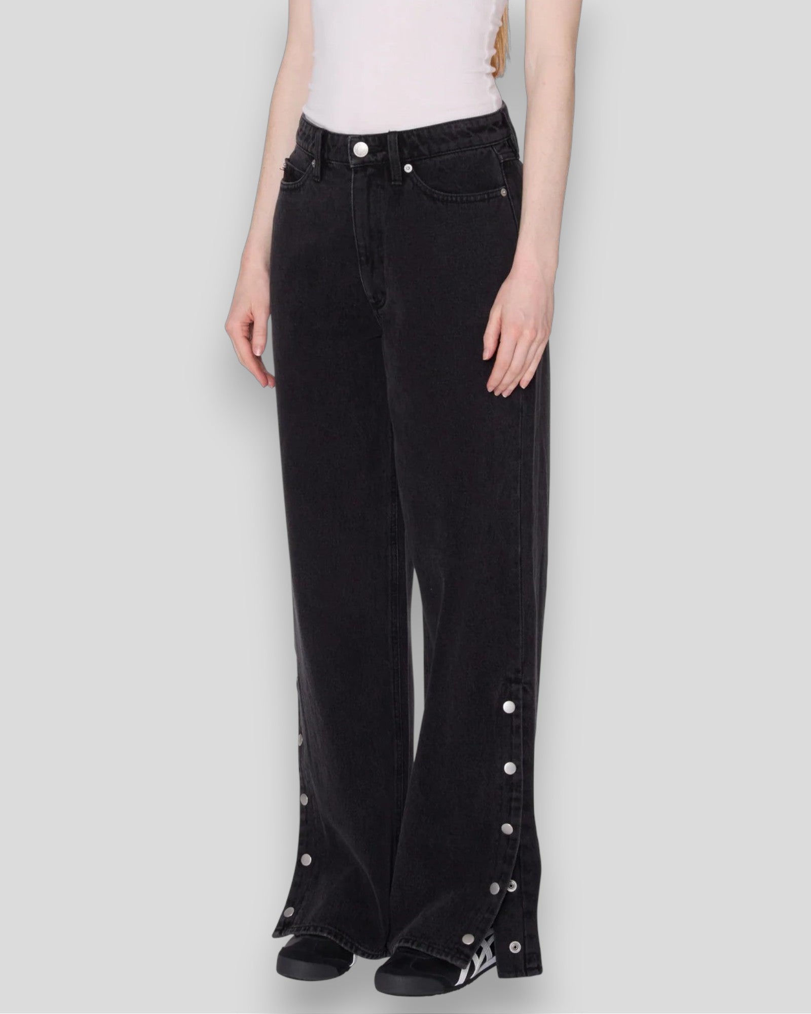 Obey || Penelope Side Snap Pant - Faded Black Obey