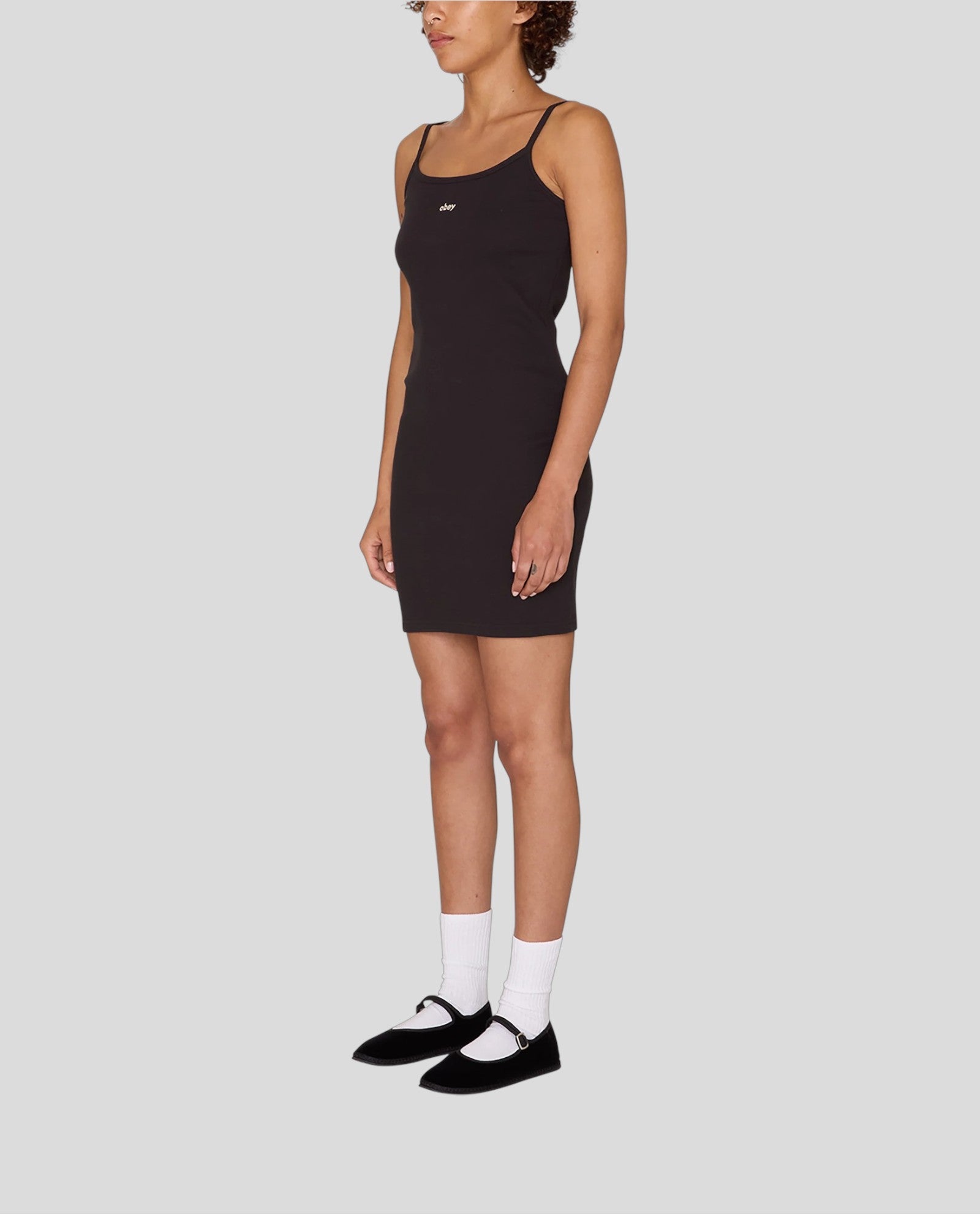 Obey || Mona Rib Tank Dress - Digital Black Obey