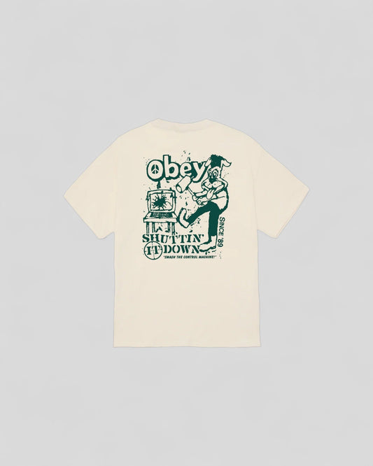 Obey || Smash The Control Machine - Cream - M' Obey