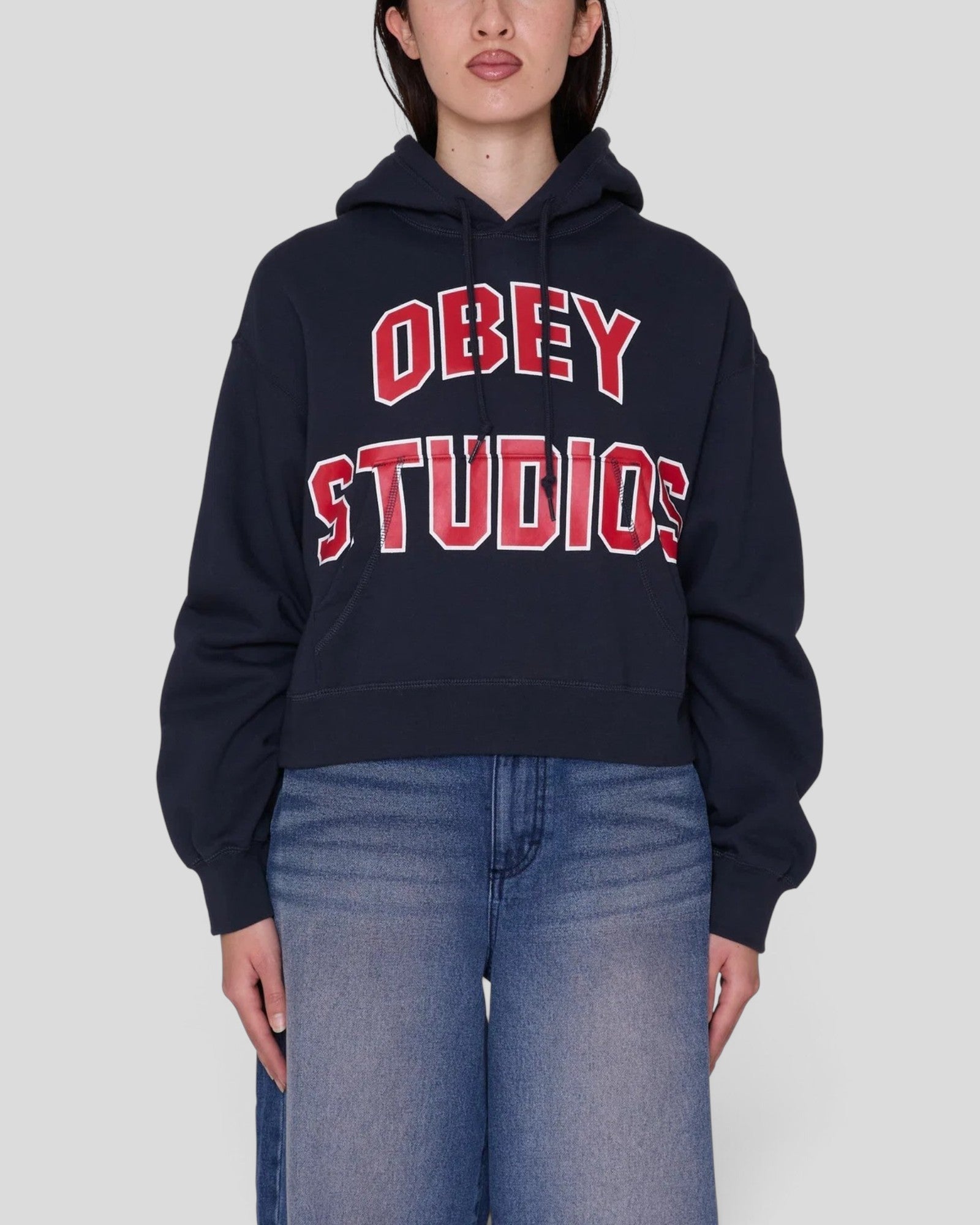 Obey || Studios Collegiate Hoodie - Dark Navy Obey