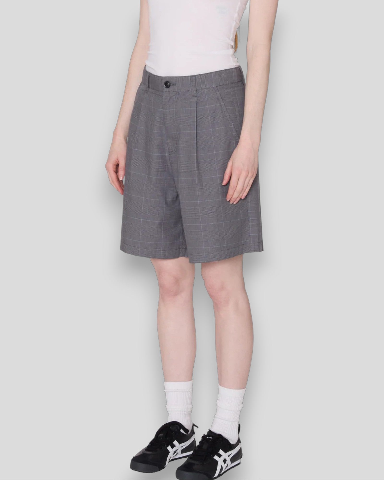 Obey || Olivia Plaid Short - Grey Plaid Obey