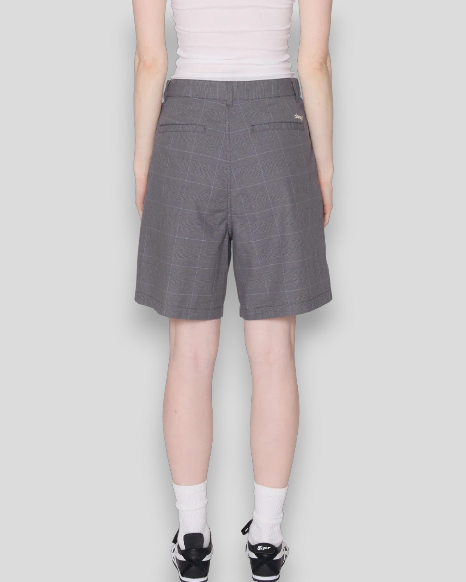 Obey || Olivia Plaid Short - Grey Plaid Obey