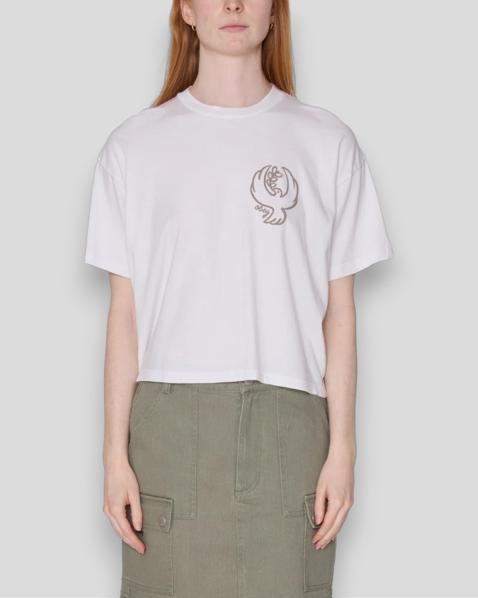 Obey || Round Dove Row T-Shirt - White Obey