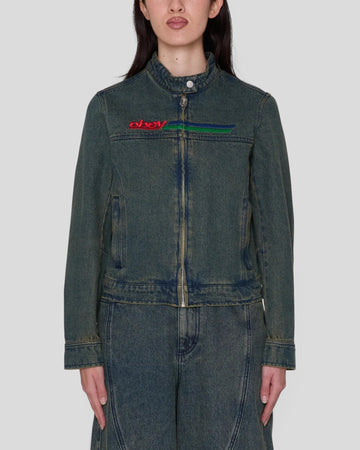 Obey || Rove Moto Jacket - Yellow  Tint Wash