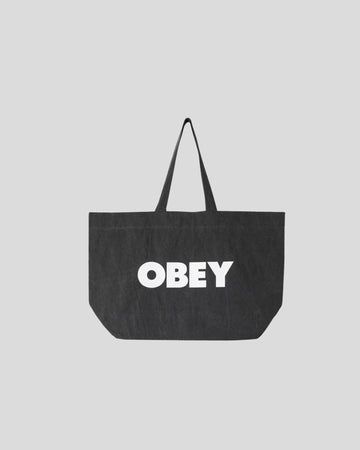 Obey || Pigment Dyed Tote Bag - Black Obey