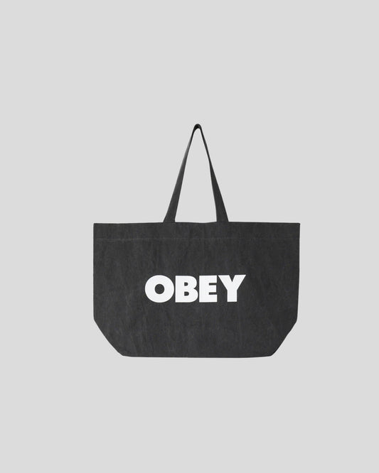 Obey || Pigment Dyed Tote Bag - Black Obey