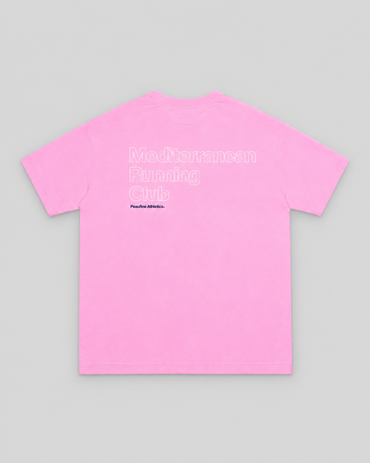 Peaufine || Oversize T-Shirt Mediterranean - Pink - M' — vue 1 sur fond gris