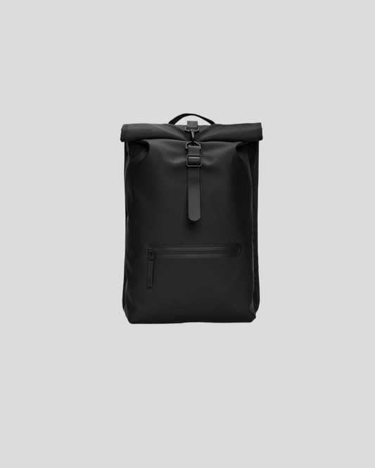Rains || Rolltop Rucksack - Black Rains