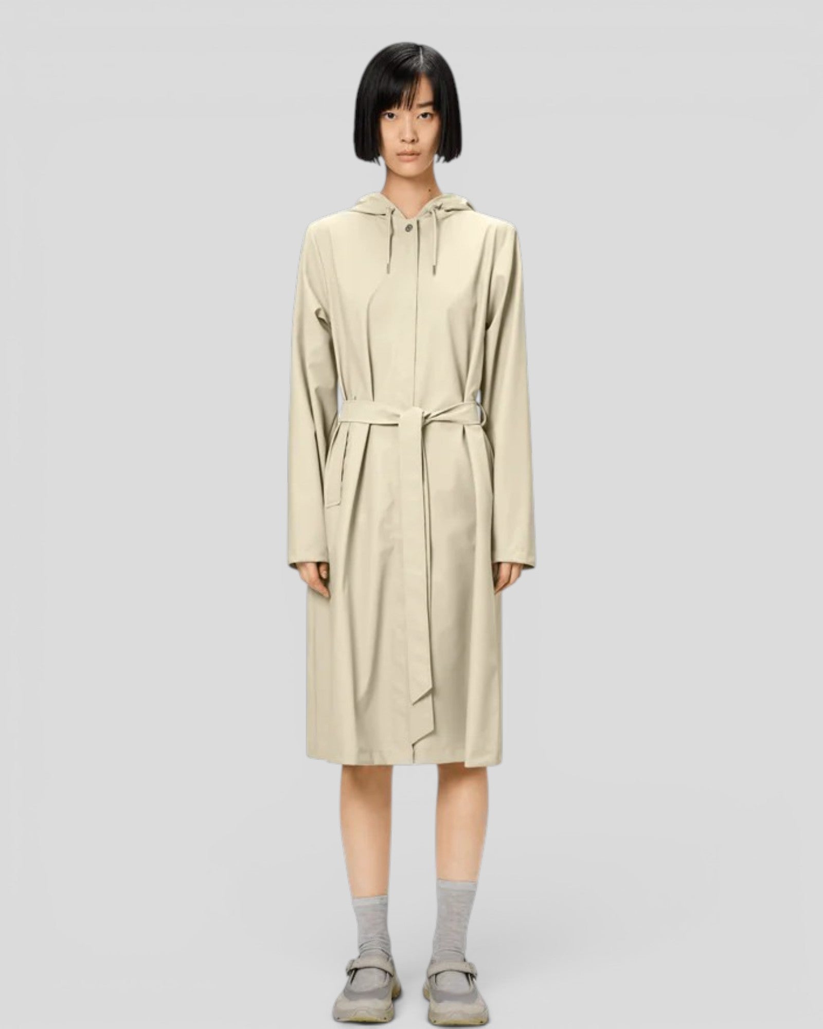 Rains || A-Line Longer W Jacket W3 - Dune Rains