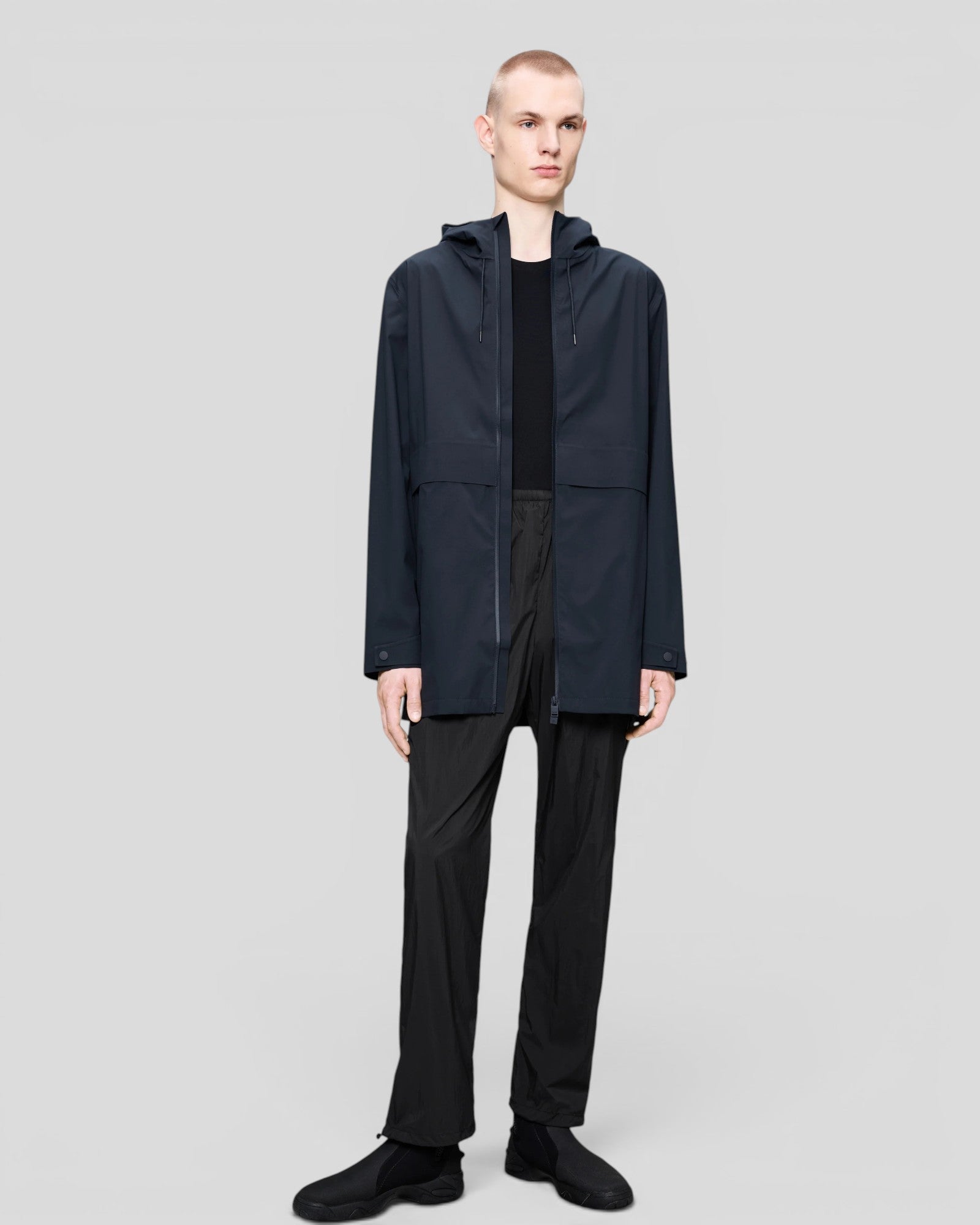 Rains || Suva Hardshell Long Jacket - Navy Rains