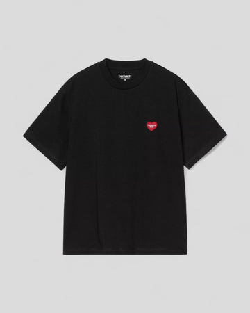 Carhartt || W' S/S Heart Patch T-Shirt - Black / Red Carhartt